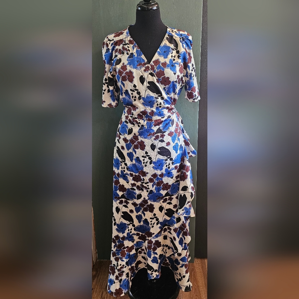 Soaked In Luxury Floral Wrap Dress